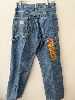 Wrangler Relaxed Fit Blue Carpenter Jeans with Utility Pockets